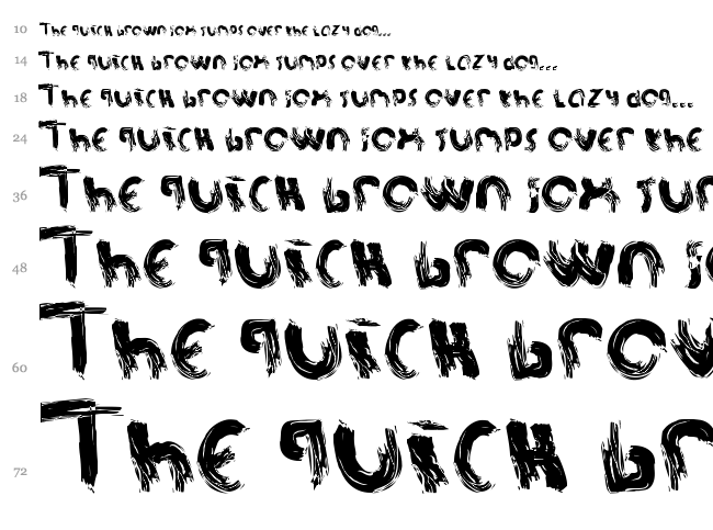 Asdf font waterfall