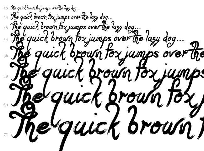 Basquiat font waterfall