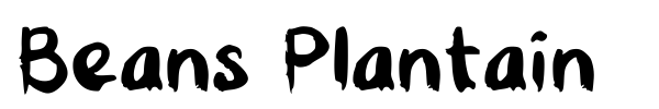Beans Plantain font