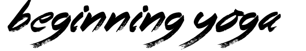 Beginning Yoga font