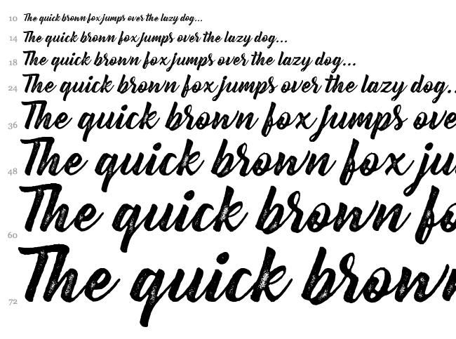 Bernadette Rough font waterfall