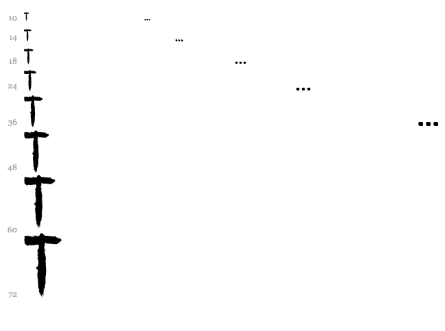 Black Water Cre font waterfall