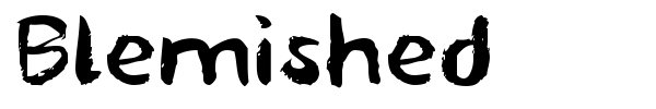 Blemished font