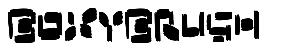 Boxybrush font