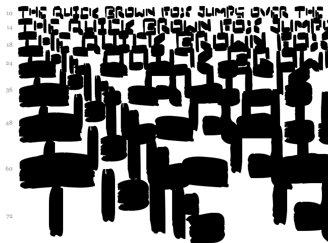 Boxybrush font waterfall