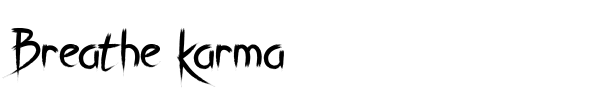 Breathe Karma font