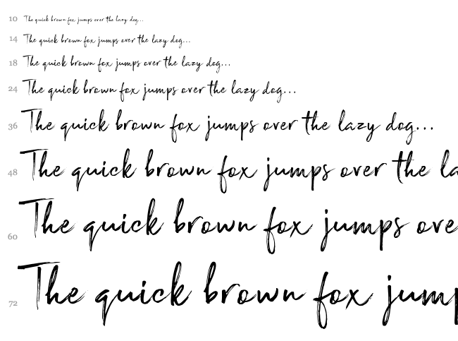 Broadcast Matter font waterfall