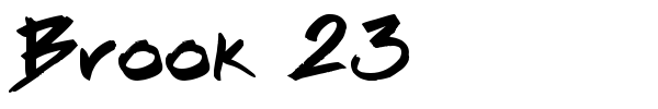 Brook 23 font