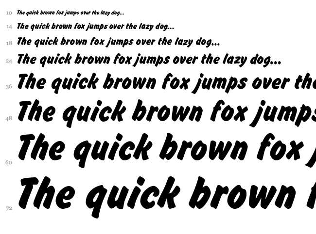 Brush Hand New font waterfall