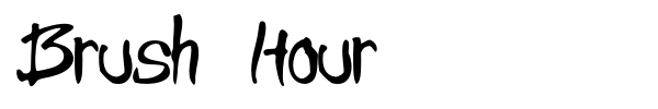 Brush Hour font