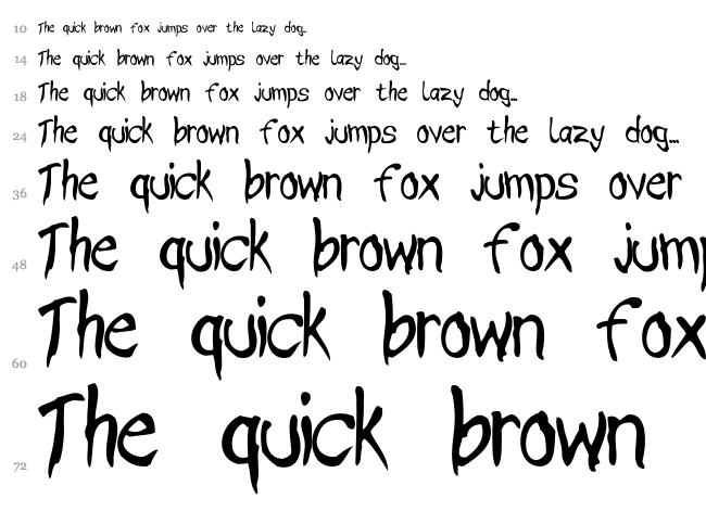 Brush Hour font waterfall