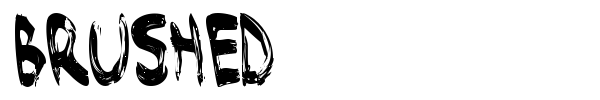 Brushed font