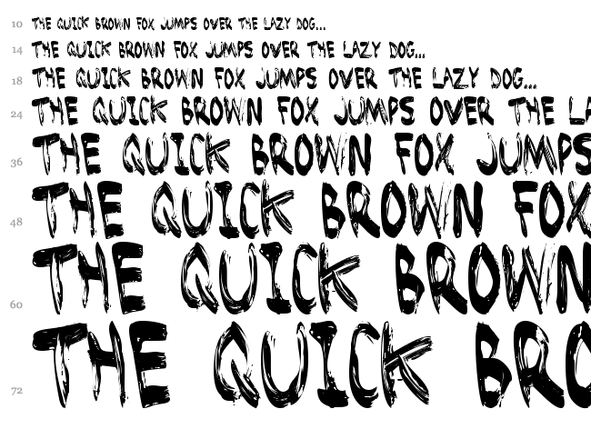Brushed font waterfall