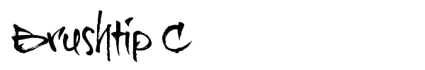 Brushtip C font preview