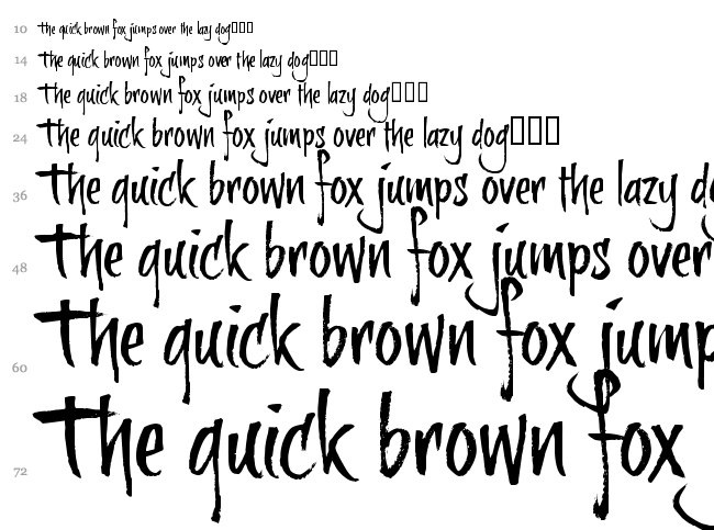 BrushtipTexe font waterfall