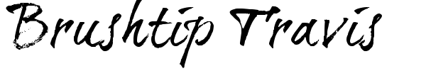 Brushtip Travis font