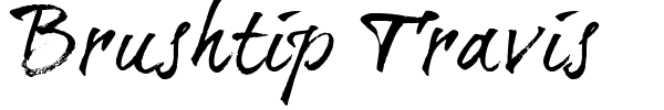 Brushtip Travis font preview