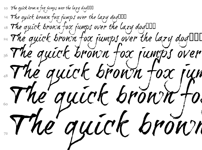 Brushtip Travis font waterfall