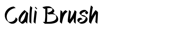 Cali Brush font