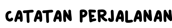 Catatan Perjalanan font