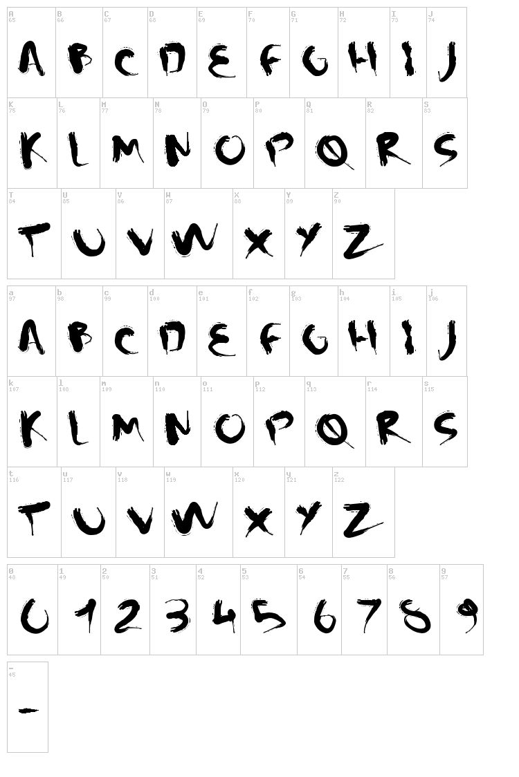 CM Squish font map