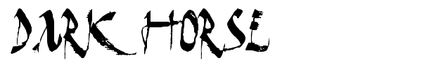 Dark Horse font preview