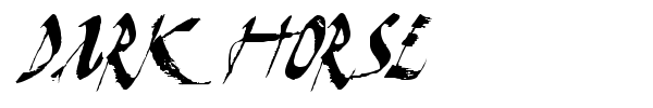 Dark Horse font preview