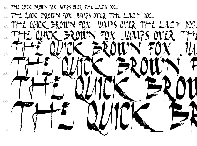 Dark Horse font waterfall