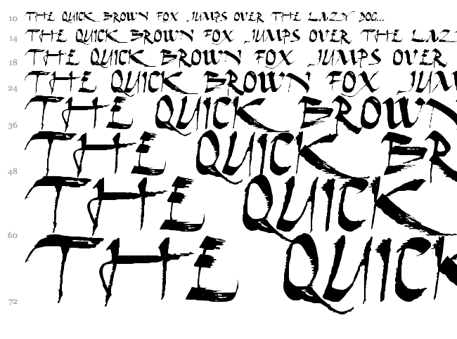 Dark Horse font waterfall