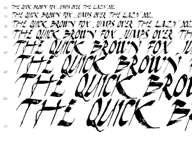Dark Horse font waterfall