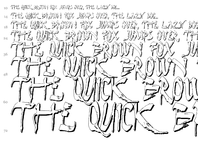 Dark Horse font waterfall
