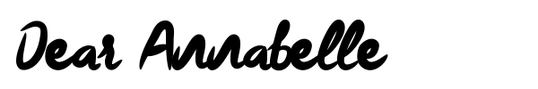 Dear Annabelle font