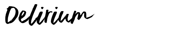 Delirium font preview
