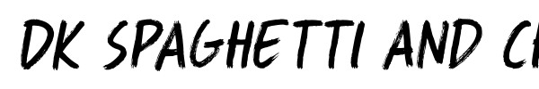 DK Spaghetti And Cheese font