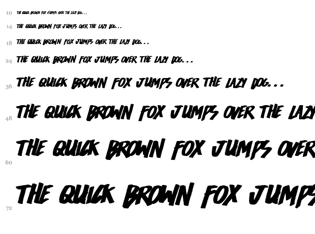 Easycore font waterfall