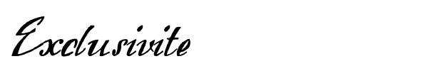 Exclusivite font