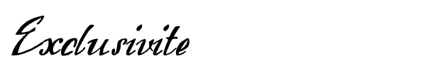 Exclusivite font preview