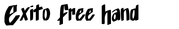 Exito Free Hand font