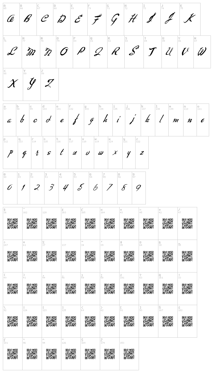 Fantastic Seasons font map