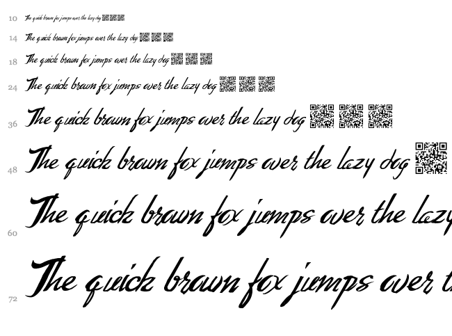 Fantastic Seasons font waterfall