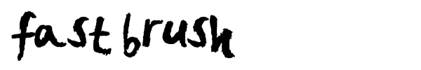Fast Brush font