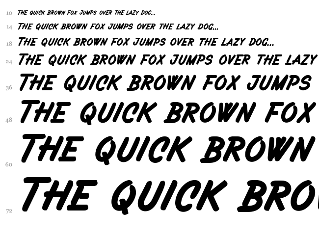 Filbert Brush font waterfall