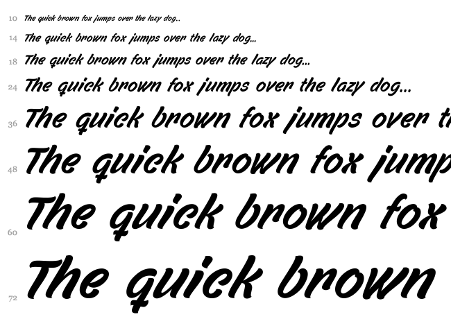 Filbert Color font waterfall