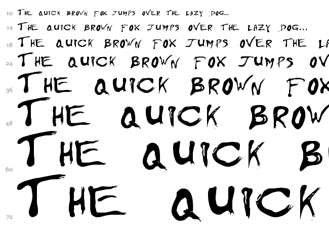 Floydian font waterfall