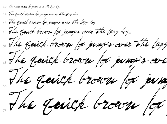 Fountain Pen Frenzy font waterfall