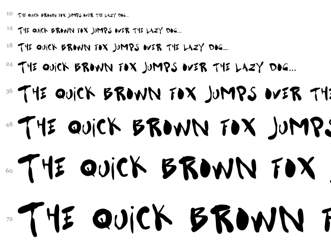 Garter Max font waterfall