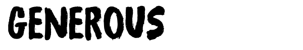 Generous font