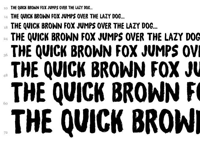 Generous font waterfall