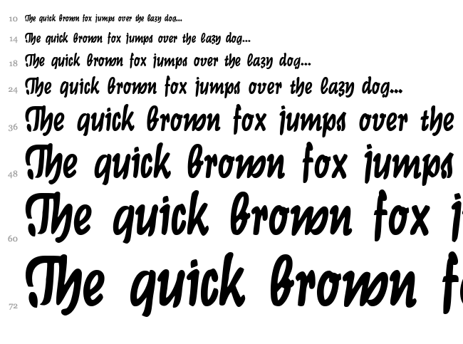 Graphic CAT font waterfall