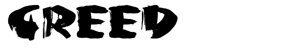 Greed font